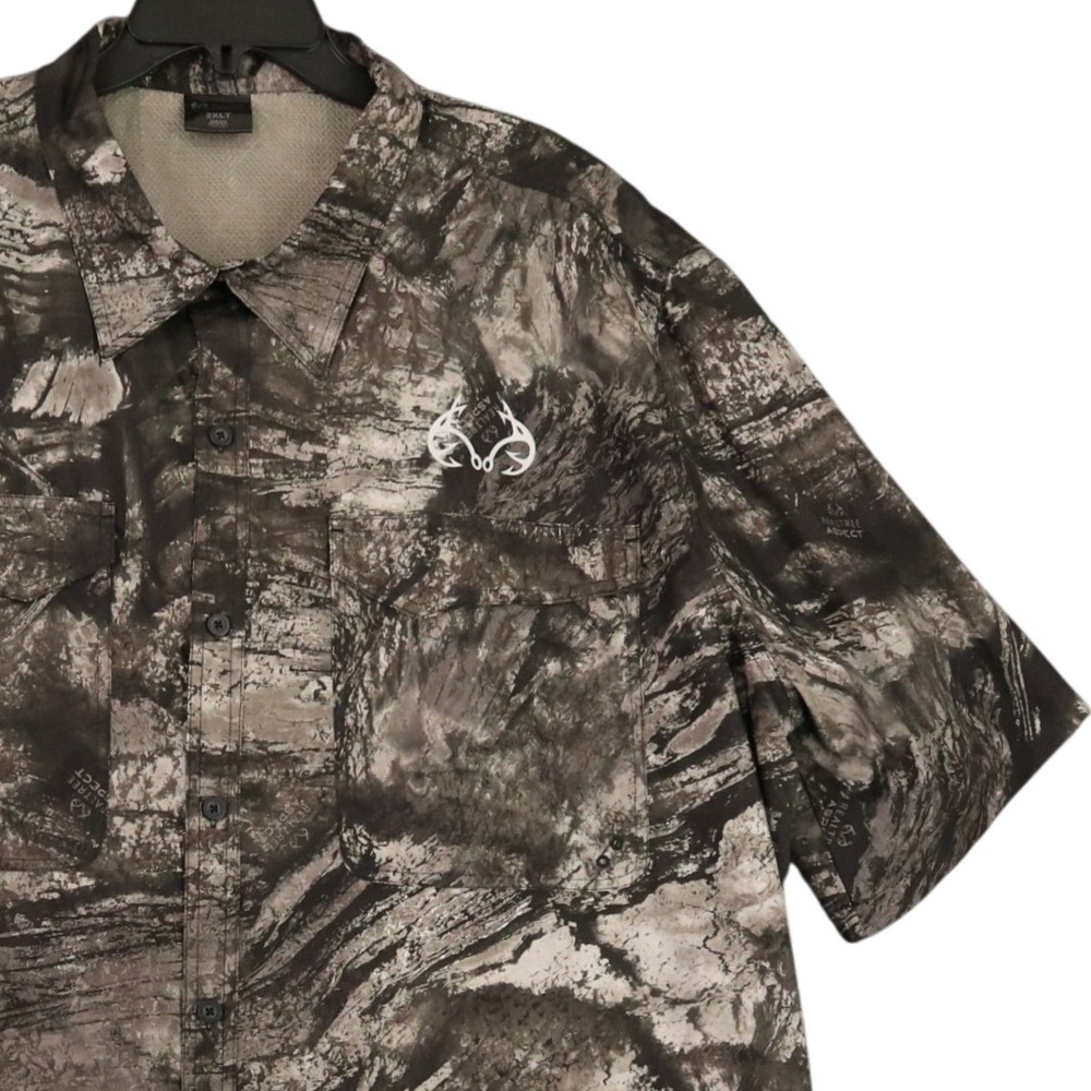 Realtree Performance Fishing Shirt Mens 2XLT Realtree Aspect Camo Lightweight